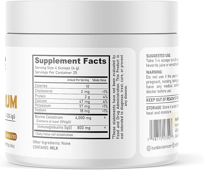 Grass Fed Colostrum - 25 Servings