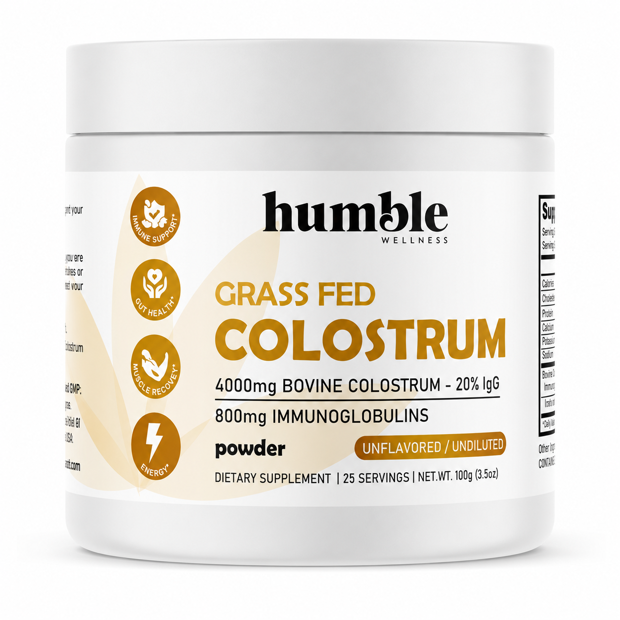 Grass Fed Colostrum - 25 Servings